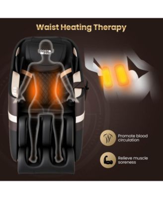 Full Body Massage Chair with Airbags Waist Heater Foot Rollers Voice Control