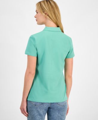 Women's Short-Sleeve Polo-Collar Shirt 