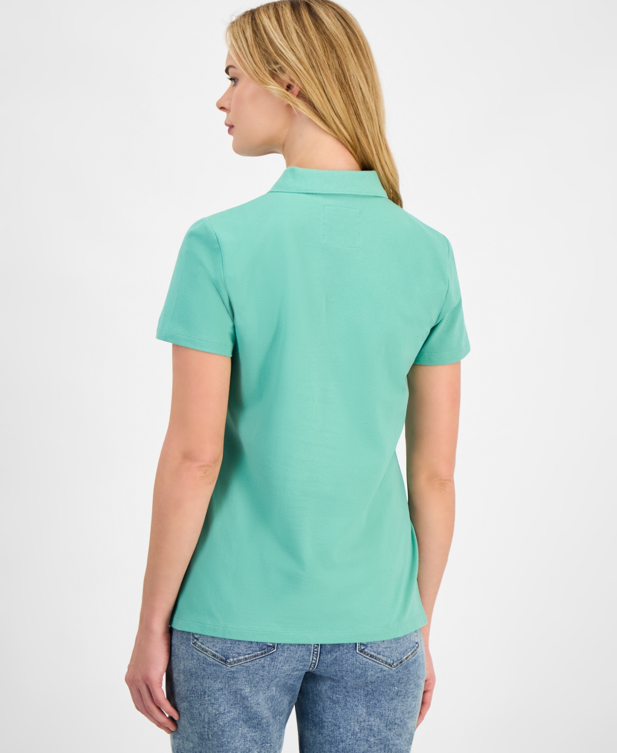 Nautica Jeans Women's Short-Sleeve Polo-Collar Shirt