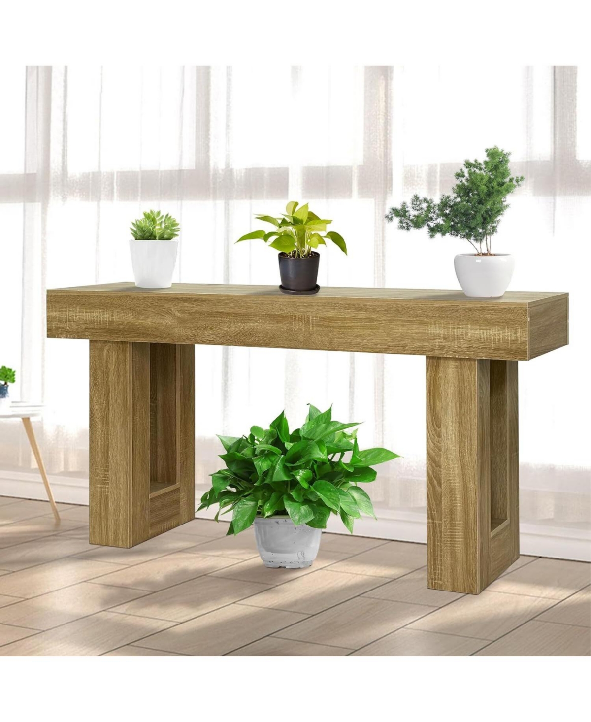 gaomon 63" Wood Console Table for Entryway, Rectangular Sofa Table Behind The Couch, Modern Farmhouse Console Tables