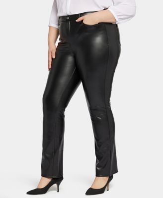 Plus Size Faux Leather Marilyn Straight Pants