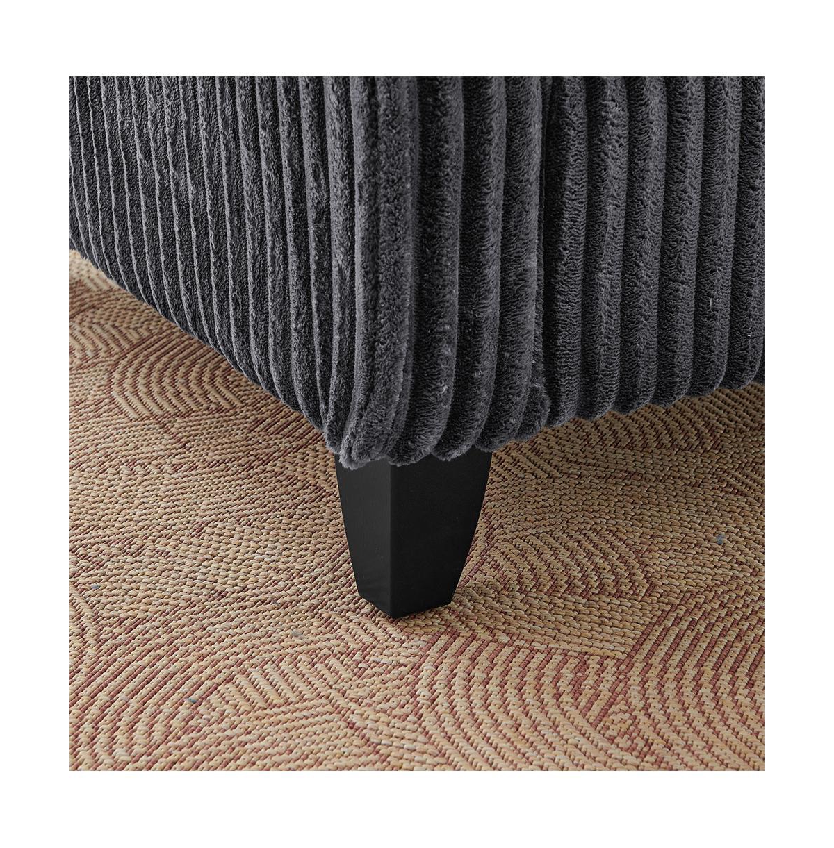 Cesicia Corduroy Lazy Sofa with Backrest & Armrests for Living Room Bedroom