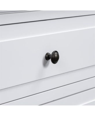 Nightstand with 3 Drawers Modern Bedside Table with Smooth Gliding Rails & Metal Handle