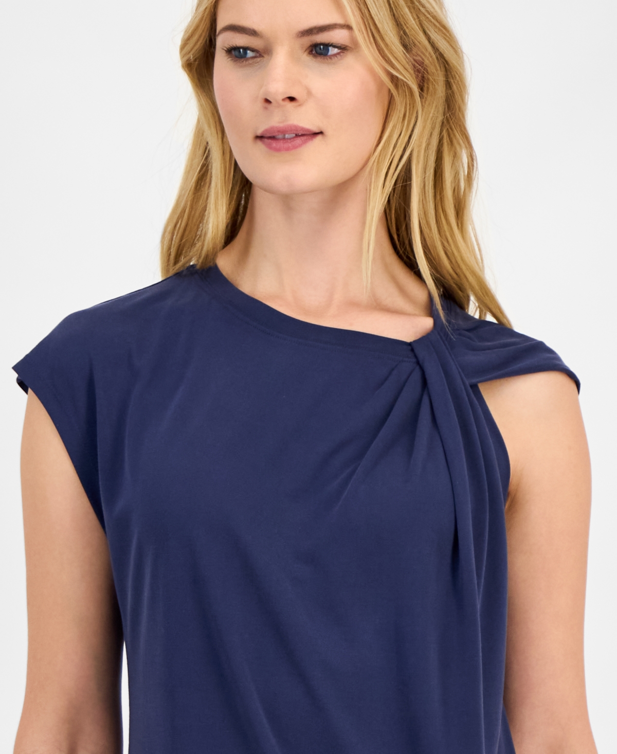 Nautica Women's Solid Twist-Neck Tank Top