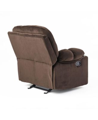 42.5" Wide Fabric Manual Recliner Chair with Dual Cup Holders