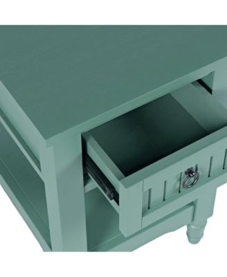 Westport Modern Farmhouse Chairside End Table with Storage Shelf