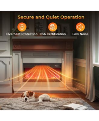 26 Inch 1500W Electric Fireplace Insert with Remote Control