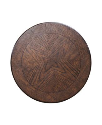 Allington Round End Table for Living Room - Satin Sienna