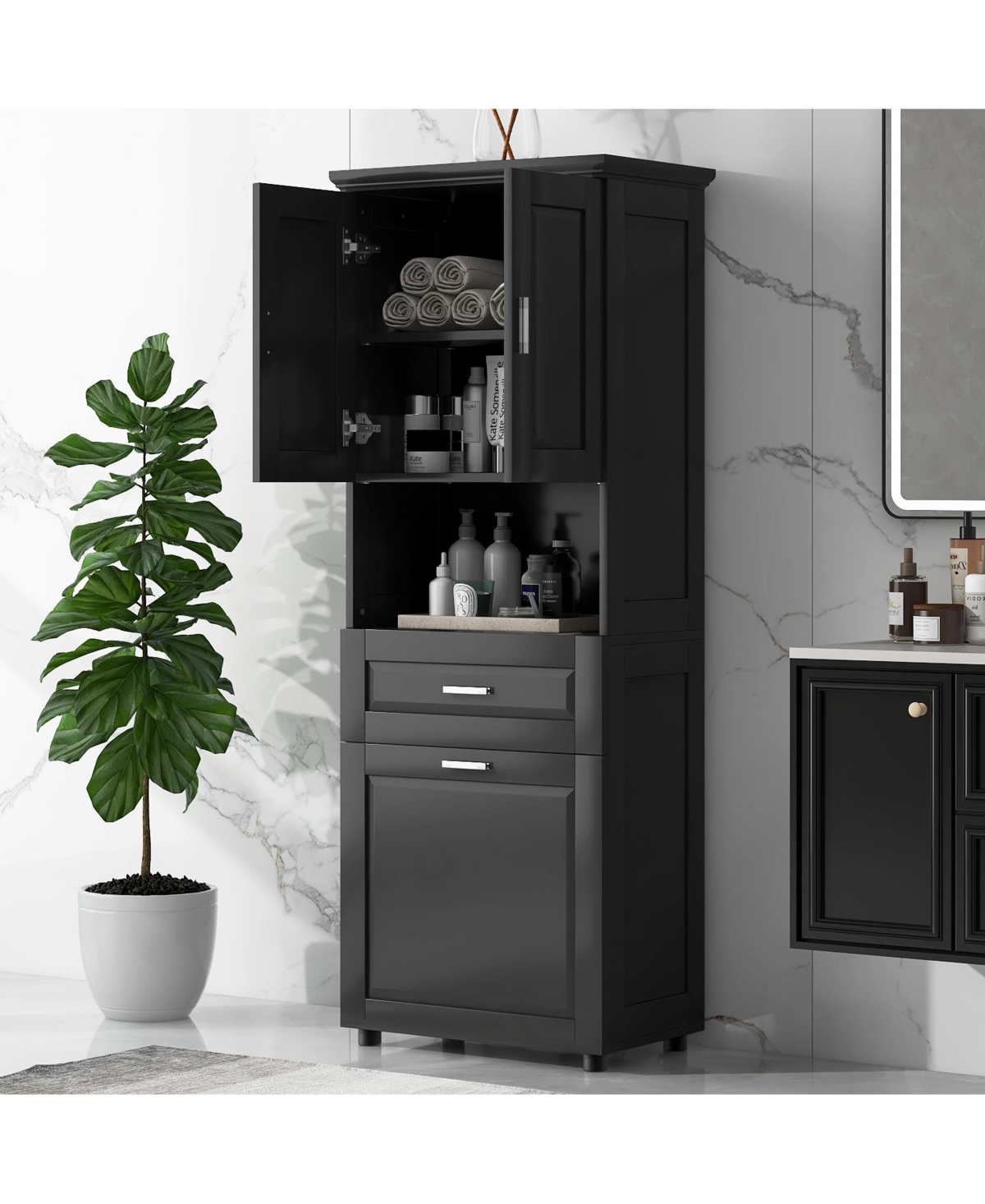 Lovmor High-Quality Mdf Storage Cabinet with Anti-Toppling Device