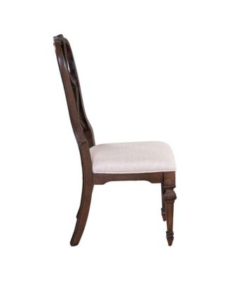 Provence Park Wood Back Side Chair for Dining Room - Set of 2 - Chateau Brown