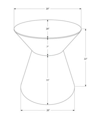 Accent Table, Drum, Side, End, Nightstand, Lamp, Living Room, Bedroom, Grey Metal, Contemporary, Modern