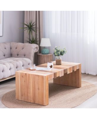 48.2" Rectangular Center Table for Living Room – perfect for farmhouse, industrial, and minimalist