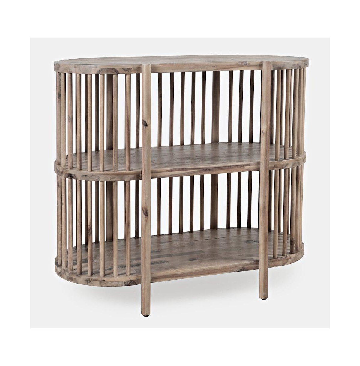 Jofran Rhapsody Mid-Century Modern 36" Open Storage Console Bookcase