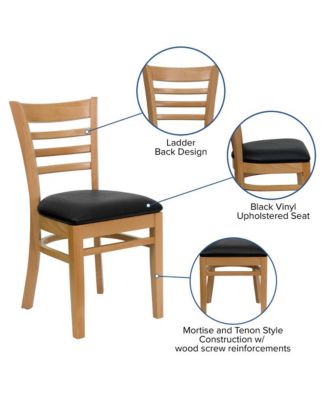 Ladder Back Wooden Restaurant Dining Chair