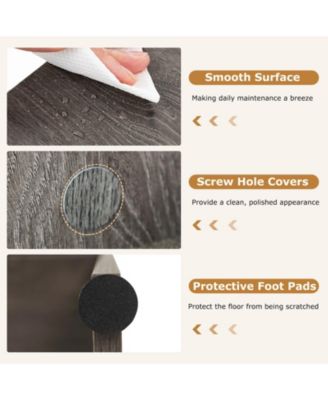 Computer Desktop Bookcase Countertop Storage Bookshelf Organizer with 4 Cubbies