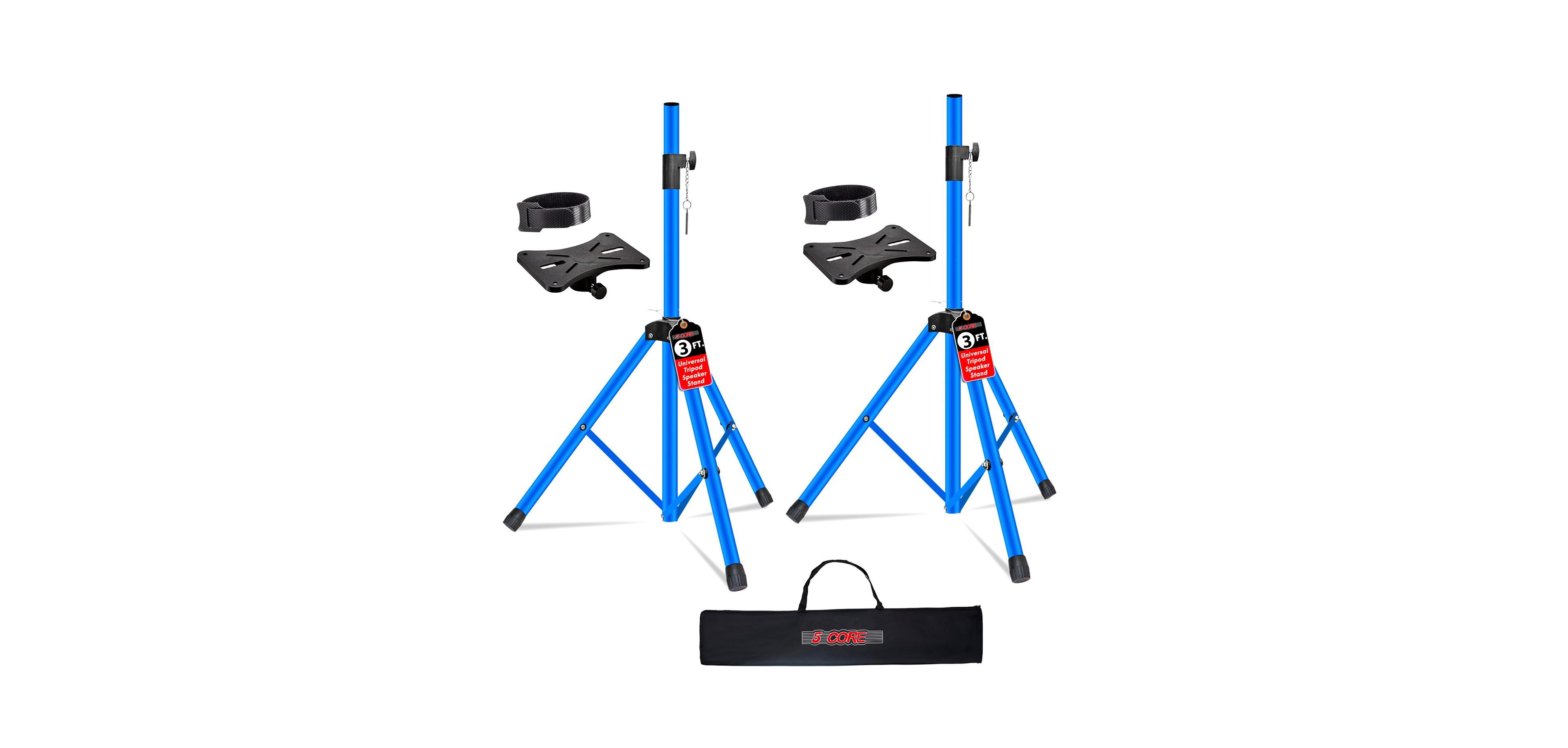5 Core Speaker Stand 36" Adjustable Pa Dj Tripod Heavy Duty