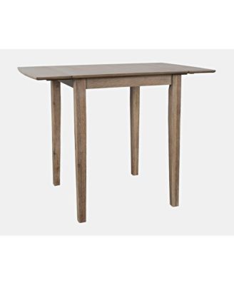 Eastern Tides Coastal Wire-Brushed Acacia Drop-Leaf Counter Height Dining Table
