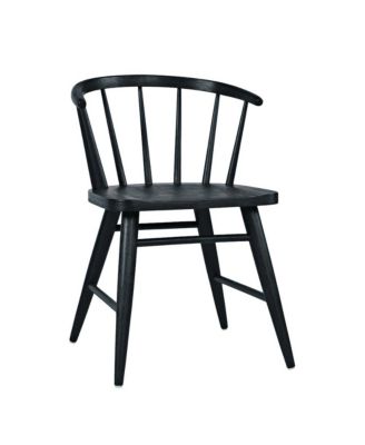 Fitz Traditional Solid Wood Curved Back Spindle Dining Chair (Set of 2)