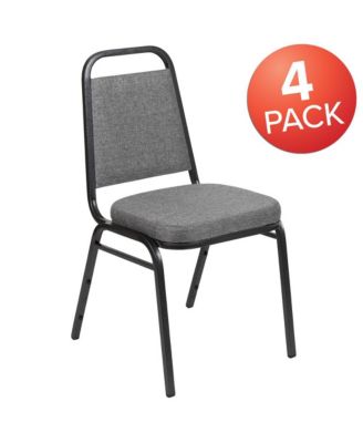 4 Pack Trapezoidal Back Stacking Banquet Chair
