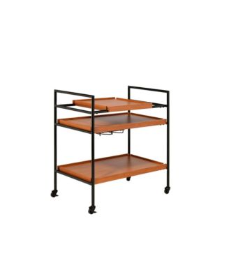 Lisses Chrome Finish Serving Cart
