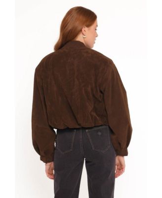 Women's Goldie Faux Suede Bomber Jacket