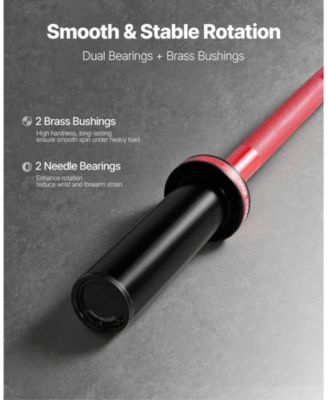 SUGFIT 4FT Barbell Bar 2-Inch Olympic Weight Bar Knurled Grip 550 LB Capacity