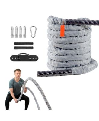 SUGFIT Battle Rope 30Ft 1.5" Heavy Exercise Rope with Protective Sleeve