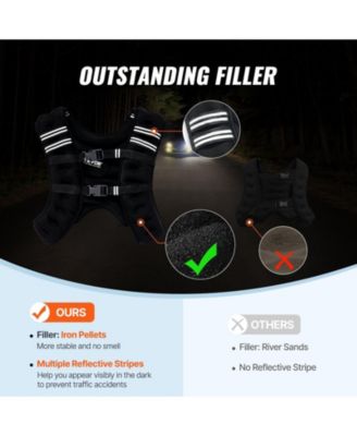 SUGFIT Weighted Vest 30 LB Adjustable Fitness Vest with Reflective Strips