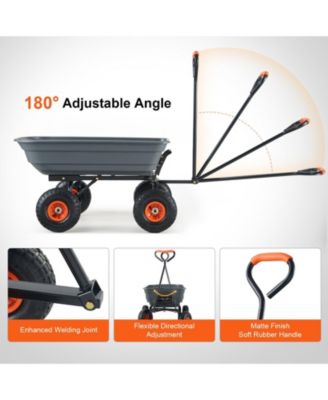 SUGFIT Poly Garden Cart with 600 lbs Capacity & Steel Reinforcement