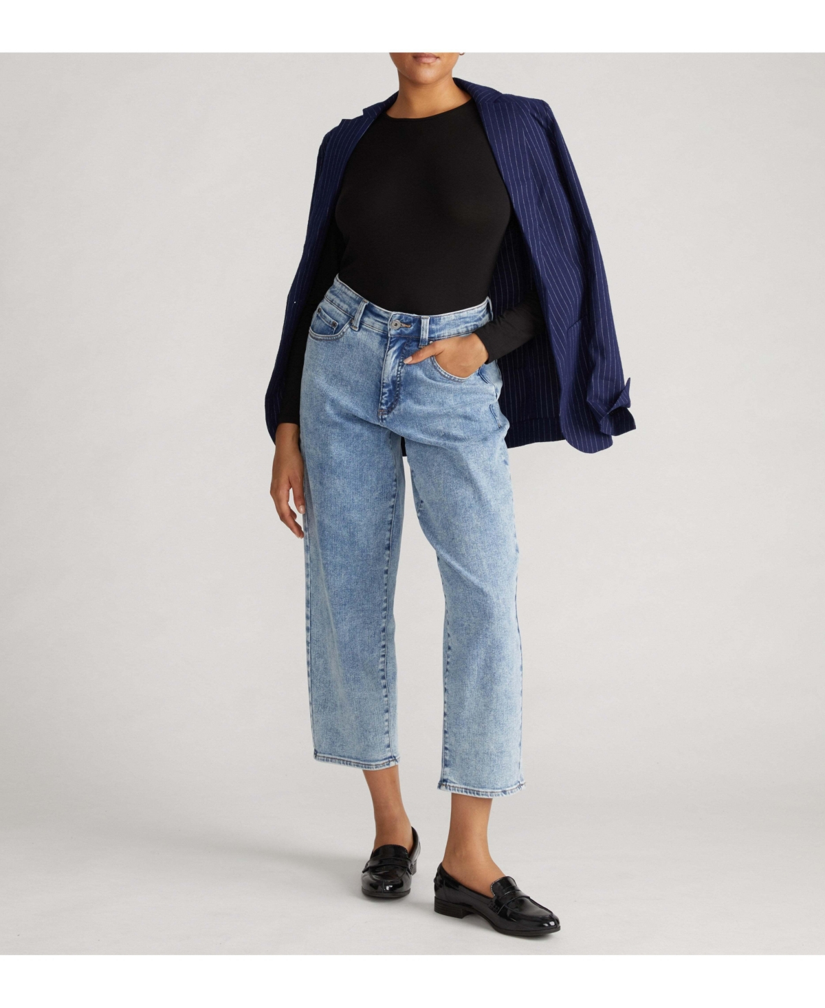 Universal Standard Plus Joan Liquid Jersey Long Sleeve Top