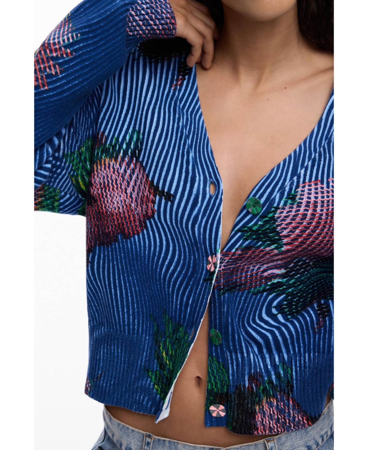 Desigual Women's Floral cardigan sweater