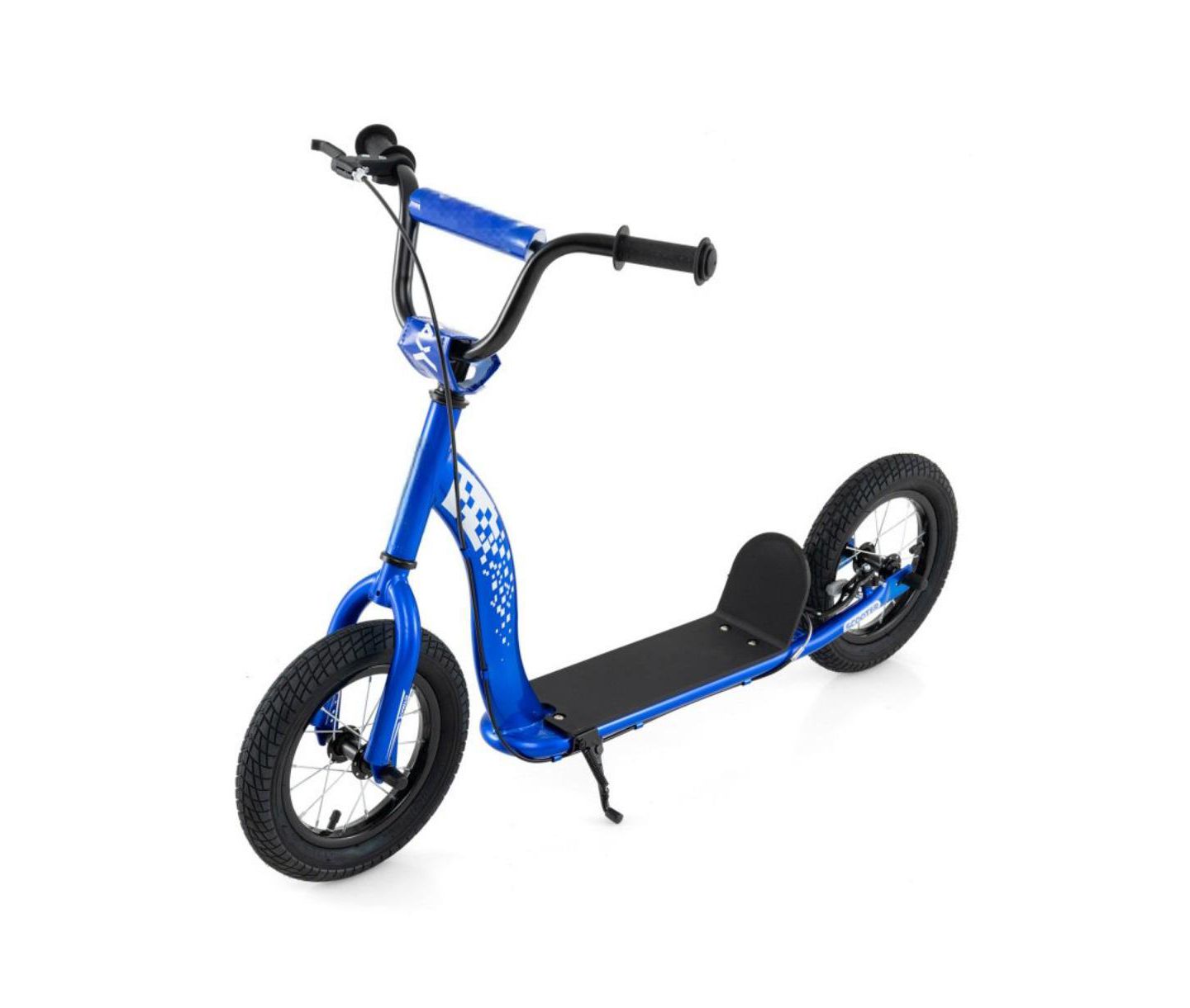 Детская игрушка HONGGE Youth Kick Scooter with Adjustable Height & Inflatable Wheels, Wide Deck, 165 lbs Capacity, Ages 8-13, цвет: Синий — фото 1