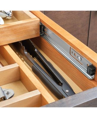 18&#39;&#39; Tiered Cutlery Drawer Organizer w/ Soft-Close, 4WTCD-21HSC-1