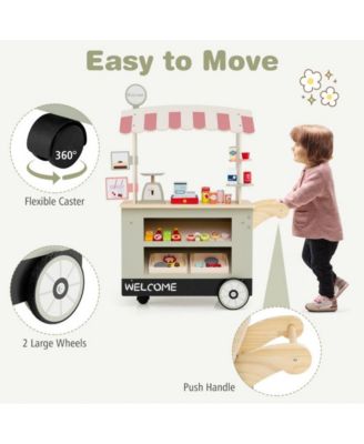 Kids Toy Cart Playset with POS Machine and Scale
