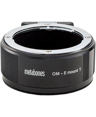 Olympus OM Lens to Sony E-Mount Camera T Adapter, Black Matte