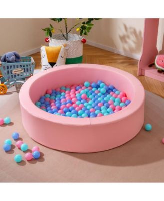 42.5 Inch Round Foam Ball Pit with Washable PU Cover