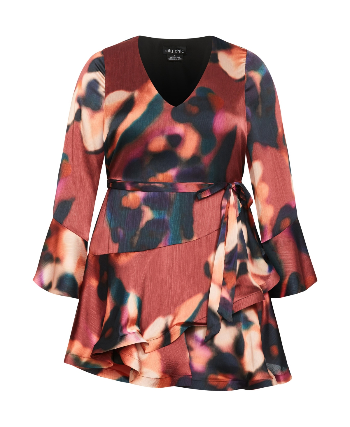 City Chic Women's Cherrie Print Dress