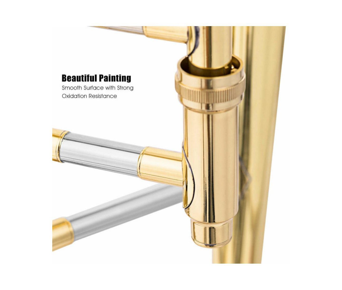 Детская игрушка HONGGE B Flat Brass Trombone with Mouthpiece — фото 2