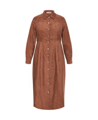 Plus Size Leia Long Sleeve Midi Dress