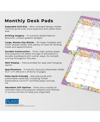 House of Turnowsky OFFICIAL | 2026 15.5 x 11 Inch Monthly Desk Pad Calendar