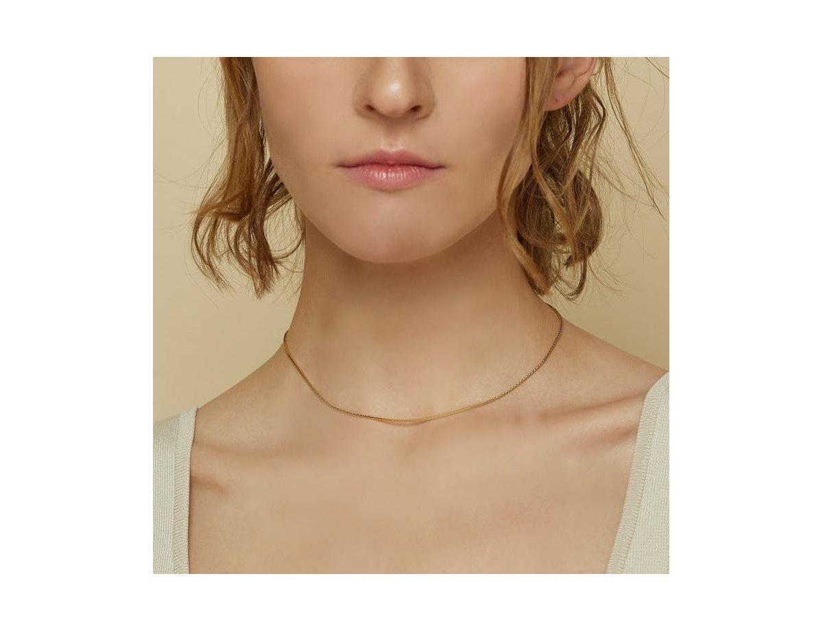 Bearfruit Jewelry 18K Gold Plated Sterling Silver Golden Girl Necklace Set Holiday Gift Idea