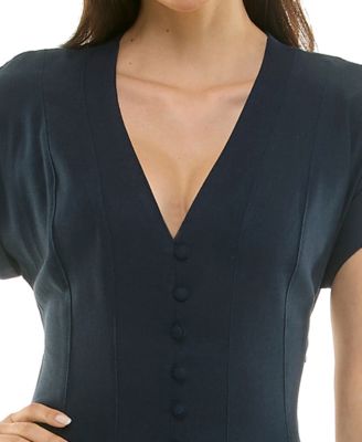 Women's Button-Front A-Line Dress