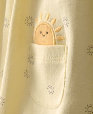 Baby Girls' Sun Art Pocket Short-Sleeve Romper