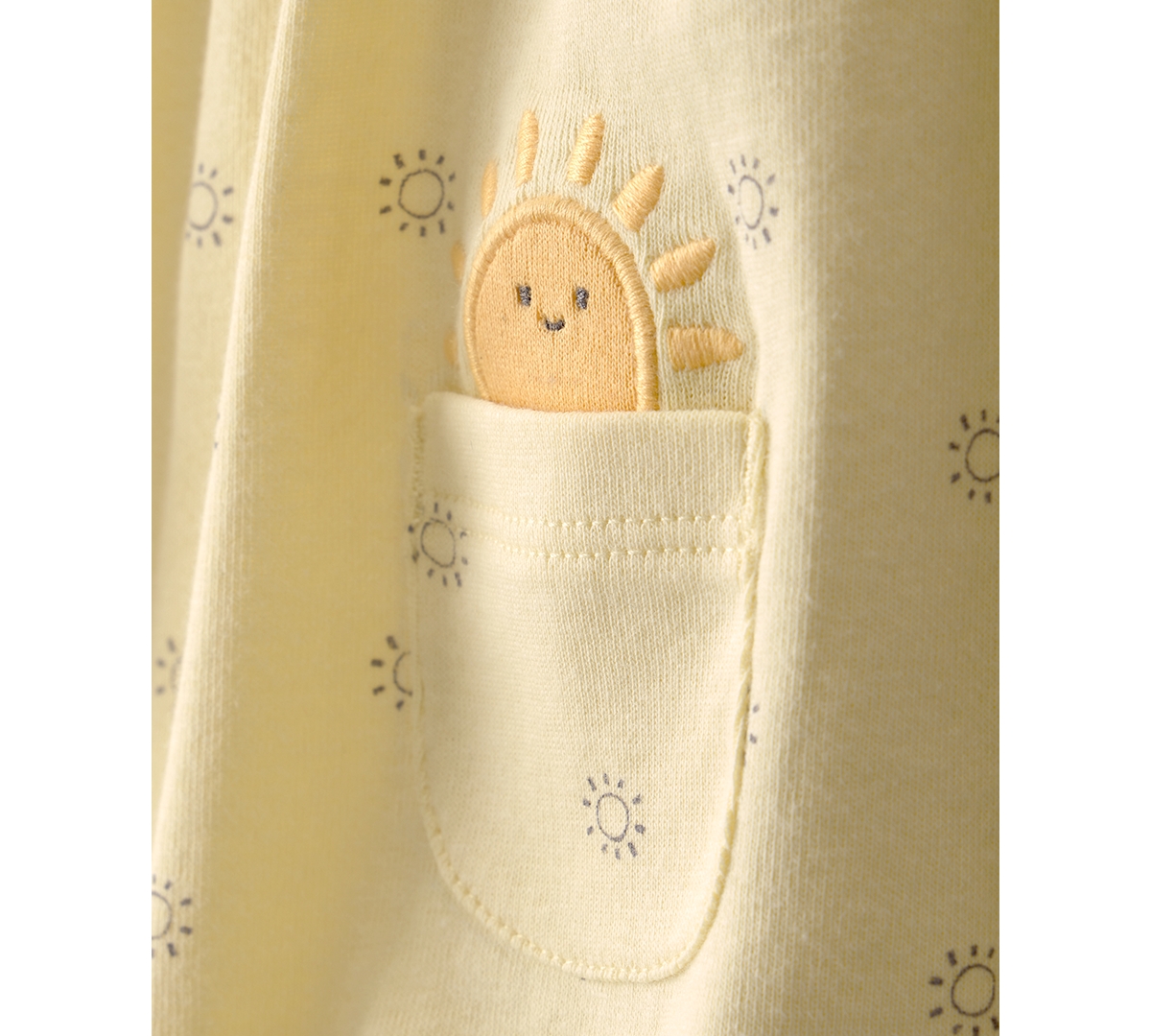 Carter's Baby Girls' Sun Art Pocket Short-Sleeve Romper