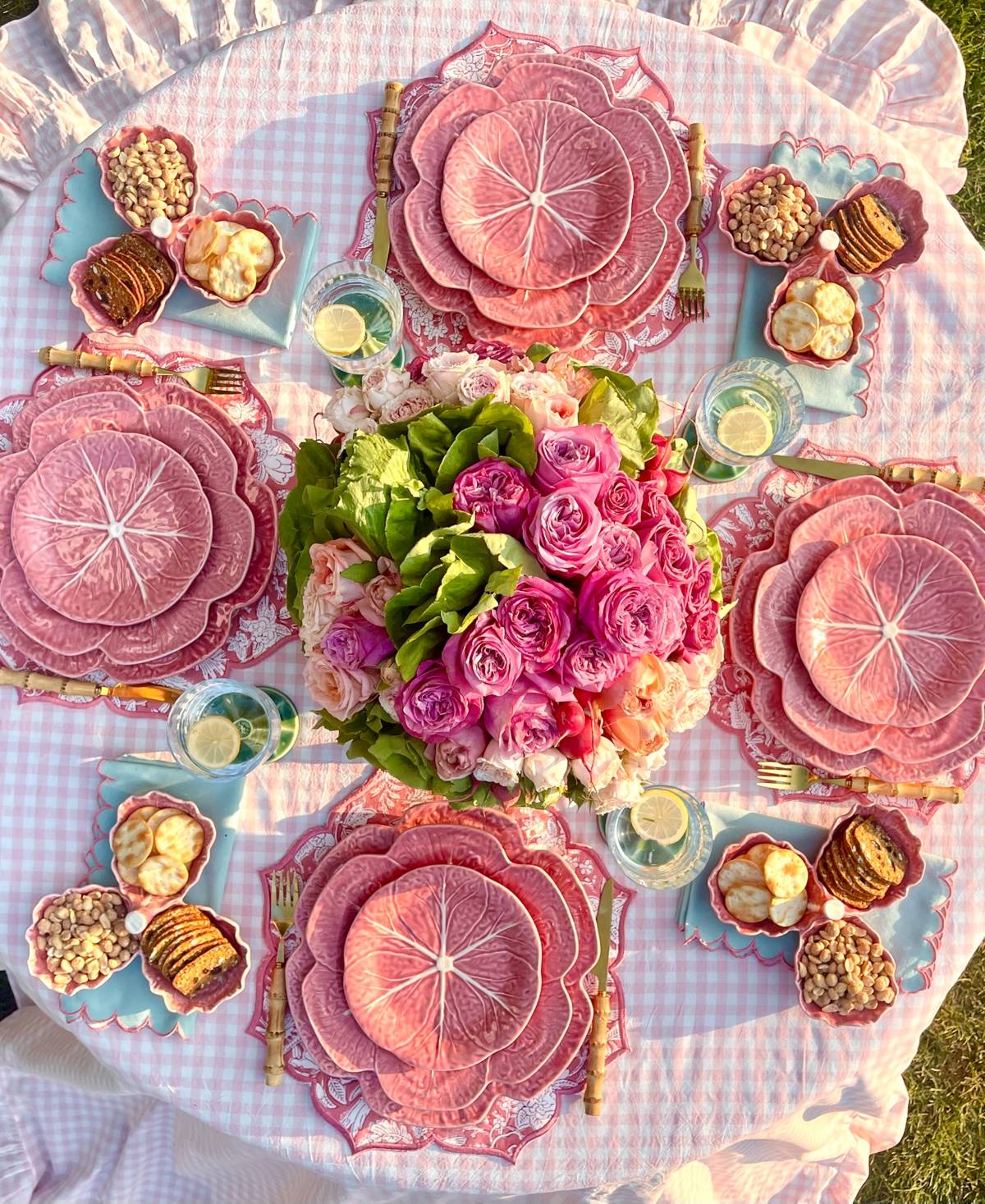 Bordallo Pinheiro Cabbage Salad Plates, Set of 4