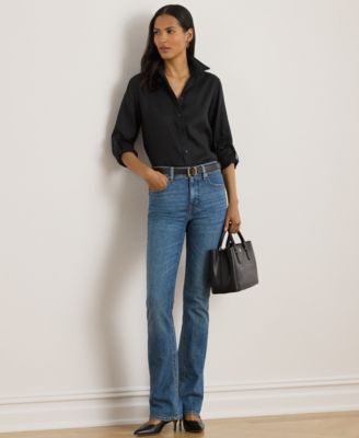 Petite 100% Linen Relaxed-Fit Shirt