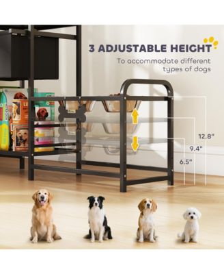 Dog Bowl Sd with 2 Feeding Stations, Elevated Dog Bowls,