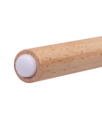  2-Drawer Nightstand with Solid Wood Legs