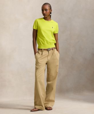 Women's Short-Sleeve Crew Neck Sweater