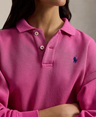 Women's Polo-Collar Fleece Pullover
